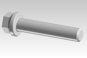 572017/B - HEX FLANGE BOLT M6x1-6g x 70