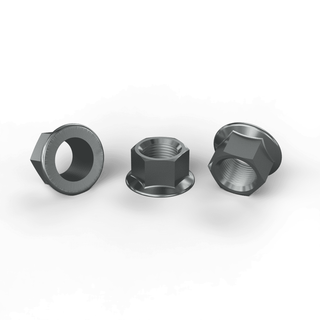 593011/C - FLANGED HEX NUT - M10X1.25 ZnFe WHITE