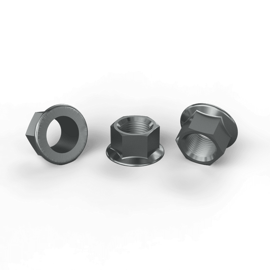 593011/C - FLANGED HEX NUT - M10X1.25 ZnFe WHITE