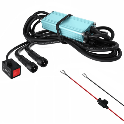HJG 3 Wire Fog Light Wiring Harness Kit with Flash Mode & CANBUS (Dual Colour)