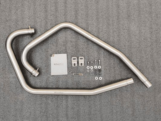 Powerage Performance Headers for RE 650 Twins Brushed Steel Finish
