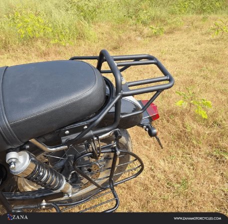 Zana Top Rack for BSA Goldstar 650 without Plate Compatible with Pillion Backrest (Mild Steel, Black, Type-2) ZI-8530