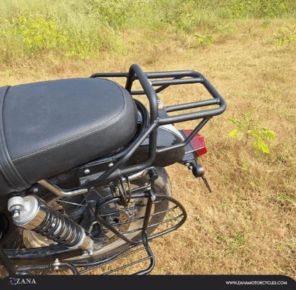 Zana Top Rack for BSA Goldstar 650 without Plate Compatible with Pillion Backrest (Mild Steel, Black, Type-2) ZI-8530