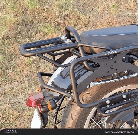 Zana Top Rack for BSA Goldstar 650 without Plate Compatible with Pillion Backrest (Mild Steel, Black, Type-2) ZI-8530