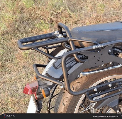 Zana Top Rack for BSA Goldstar 650 without Plate Compatible with Pillion Backrest (Mild Steel, Black, Type-2) ZI-8530