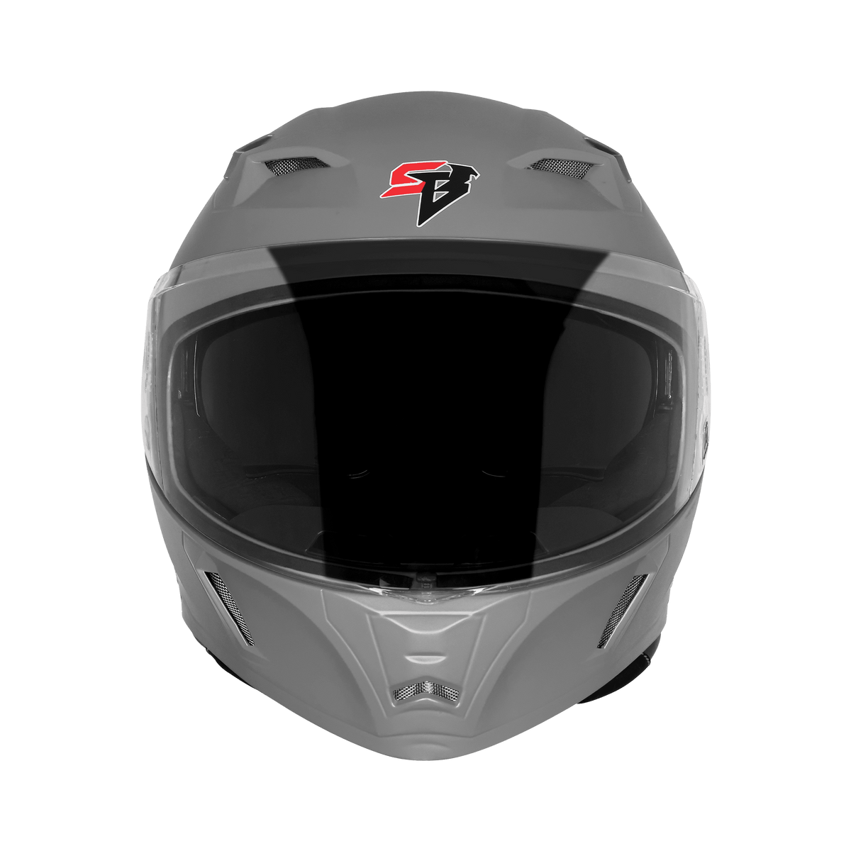 Steelbird SBA-11 ISS LT Glossy Titanium Grey Full Face Helmet – ISI Certified