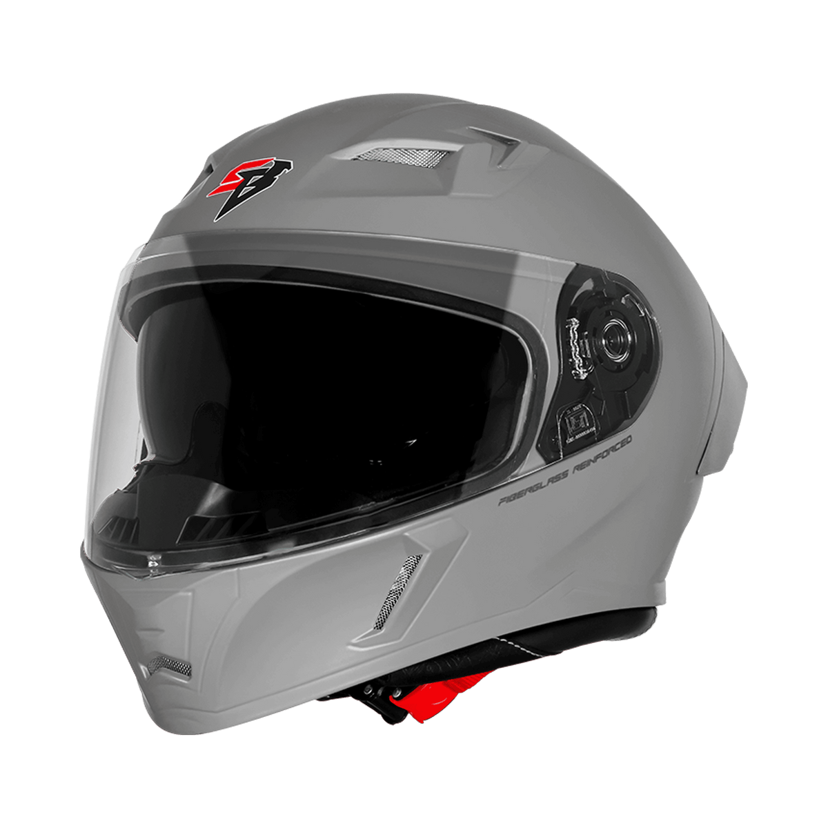 Steelbird SBA-11 ISS LT Glossy Titanium Grey Full Face Helmet – ISI Certified