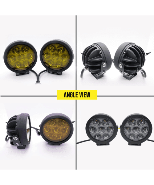 7 Led White and Yellow 70W Fog Light with Yellow Filter