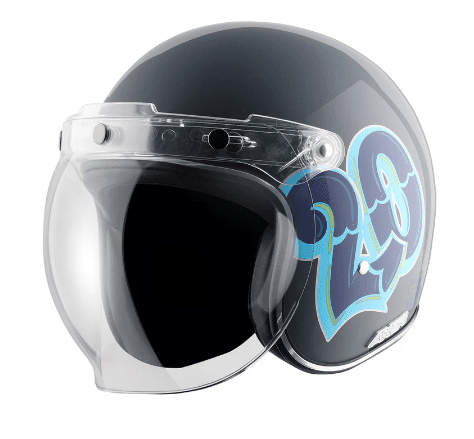 AXOR Retro Jet Sportz S13 Helmet Orange Blue