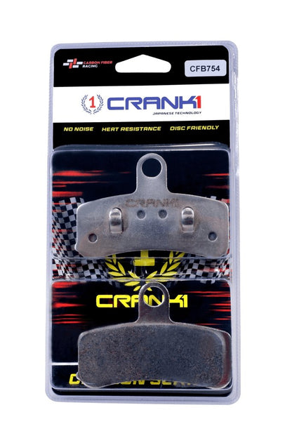 CRANK1 Carbon Brake Pads For Harley Davidson Softail Fat Boy (2004-2014)