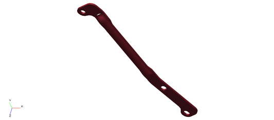 801641 - MUDGUARD STAY CENTER RH CL500 ST BLACK