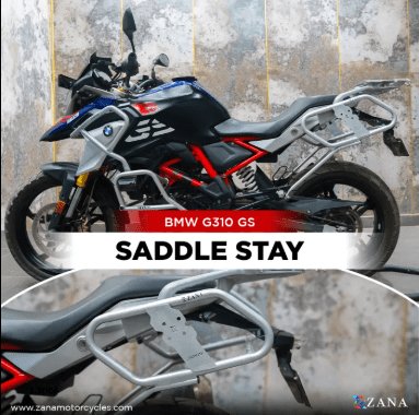 Zana SADDLE STAY SILVER WITH JERRY CAN MOUNT FOR BMW G310GS ZI-8239