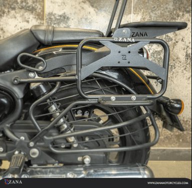 Zana Saddle Stay for Super Meteor 650 with Exhaust Sheild and Jerry Can Mount (V-2) ZI-8528
