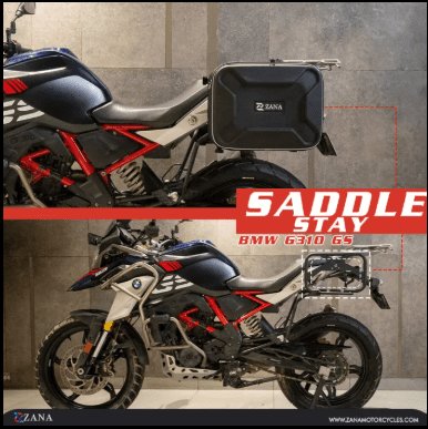 Zana Saddle Stay V-2 with Exhaust Sheild with Jerry can Mount For BMW 310 GS ZI-8341