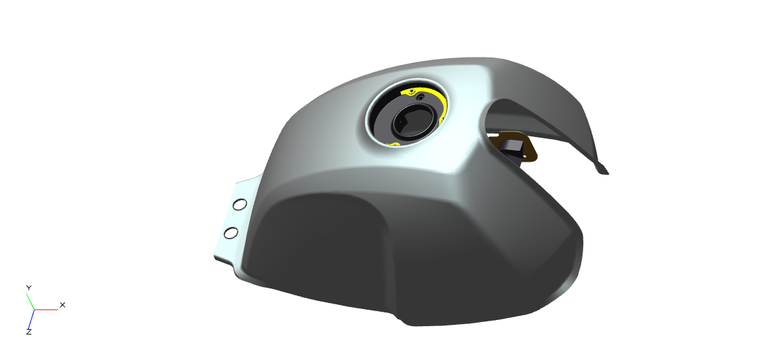 834219 - FUEL TANK W/STR DUCO MILKY WHITE