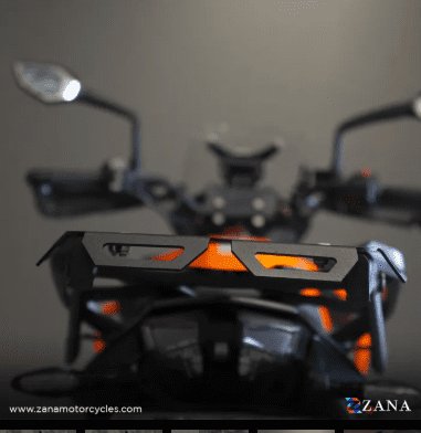 Zana NEW TOP RACK WITH MS PLATE TEXTURE MATT BLACK V -2 COMPATIBLE WITH GRAB RAIL KTM ADV 250/390 / 390 X  ZI-8343