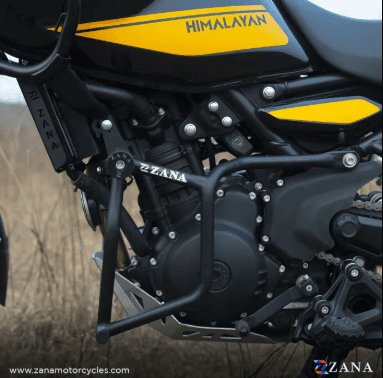 Zana Crash Guard for Himalayan 450 (with Slider , Black Texture, Mild Steel) - Type-2 ZI- 8434