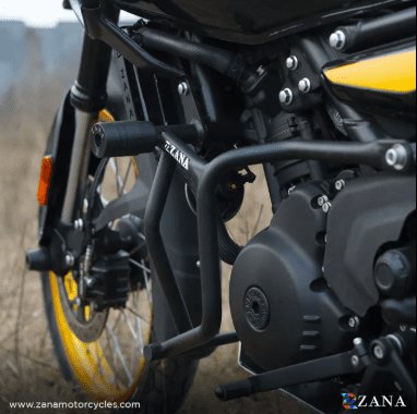 Zana Crash Guard for Himalayan 450 (with Slider , Black Texture, Mild Steel) - Type-2 ZI- 8434