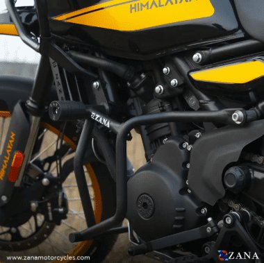 Zana Crash Guard for Himalayan 450 (with Slider , Black Texture, Mild Steel) - Type-2 ZI- 8434