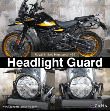 Zana Headlight Guard for Himalayan 450 (Black Color - Stainless Steel) Type-2 ZI-8437