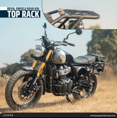 Zana Top Rack with W Plate for Bear 650 (Compatible with Pillion Backrest) ZI-8542