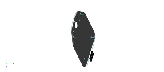 845024 - NUMBER PLATE REAR- BLACK