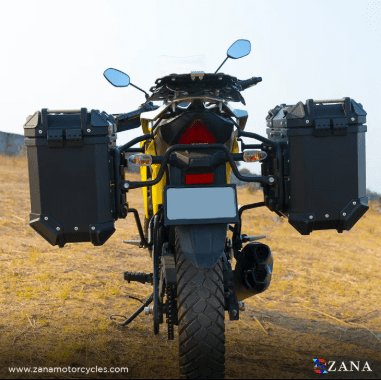 Zana Panniers( 36 LTR )Aluminium L-Flat Black With Frame For Suzuki V-Strom 250 ZI-8453 LB