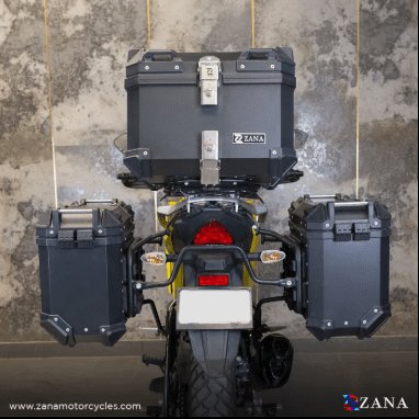 Zana Panniers( 36 LTR )Aluminium L-Flat Black With Frame For Suzuki V-Strom 250 ZI-8453 LB