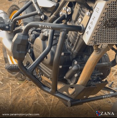 Zana Crash Guard for Himalayan 450 (with Slider Puck, Black Texture, Mild Steel) - Type-3 ZI-8455