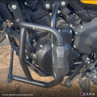 Zana Crash Guard for Himalayan 450 (with Slider Puck, Black Texture, Mild Steel) - Type-3 ZI-8455