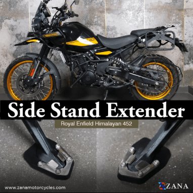 Zana Side stand Extender Aluminum & Stainless-Steel For Himalayan 450 ZI-8460