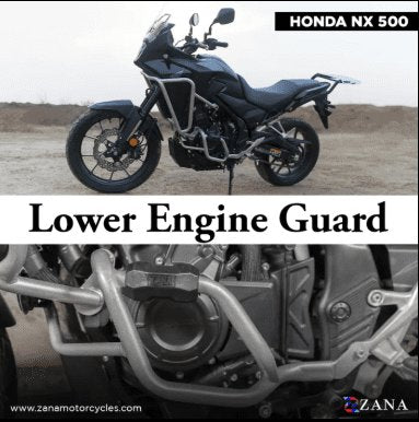 Zana Lower Engine Guard For Honda NX500 / 500X( Silver ,Mild Steel) ZI-8469