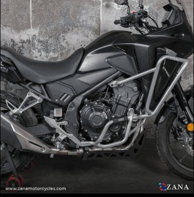 Zana Lower Engine Guard For Honda NX500 / 500X( Silver ,Mild Steel) ZI-8469