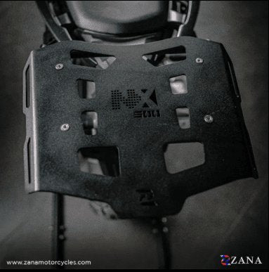 Zana Top rack with Plate For Honda NX500 (MILD STEEL, BLACK) ZI-8471