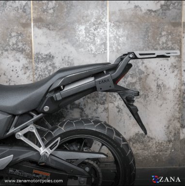 Zana Top rack with Plate For Honda NX500 (Aluminum, Silver) ZI-8476