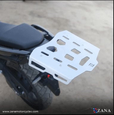 Zana Top rack with Plate For Honda NX500 (Aluminum, Silver) ZI-8476