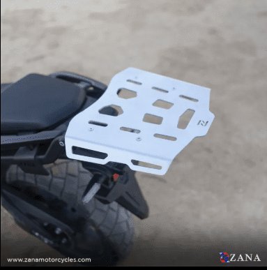Zana Top rack with Plate For Honda NX500 (Aluminum, Silver) ZI-8476