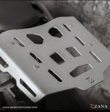 Zana Top rack with Plate For Honda NX500 (Aluminum, Silver) ZI-8476