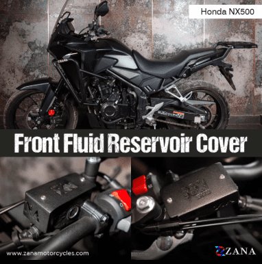 Zana Front Fluid reservoir Cover For Honda NX500 (ALUMINIUM) BLACK ZI-8479