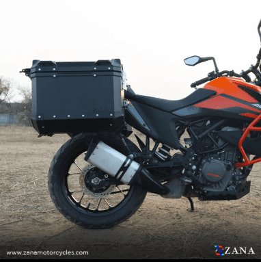Zana Panniers( 36 LTR ) Aluminium L-Flat Black With Frame For KTM ADV 250/390 ZI-8491 LB