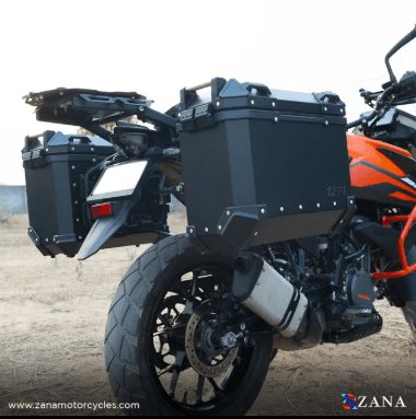 Zana Panniers( 36 LTR ) Aluminium L-Flat Black With Frame For KTM ADV 250/390 ZI-8491 LB