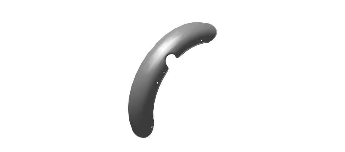 850057 - MUDGUARD FRONT - SILVER