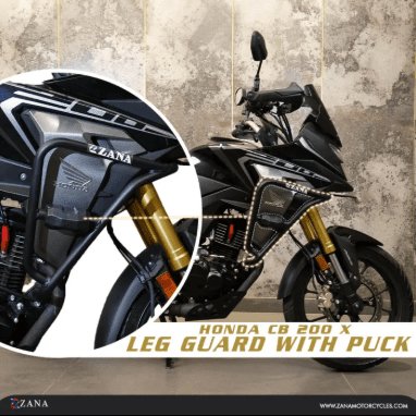 Zana Crash Guard with Slider Puck For Honda CB200X (Black) ZI-8504