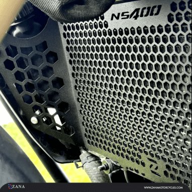 Zana Radiator Guard Honeycomb Black for Pulsar NS400z ZI-8516