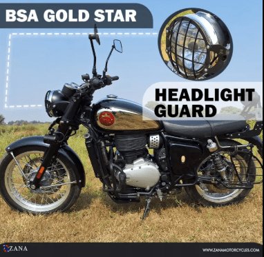 Zana Headlight Grill for BSA Goldstar 650 (Stainless Steel, Black) T-1 ZI-8533