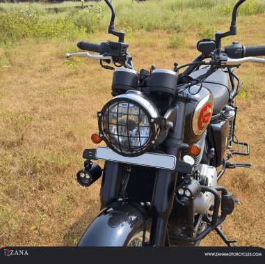 Zana Headlight Grill for BSA Goldstar 650 (Stainless Steel, Black) T-1 ZI-8533