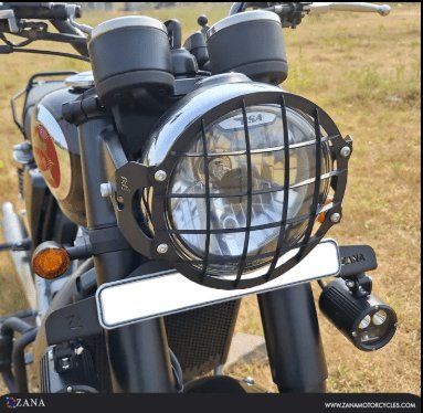 Zana Headlight Grill for BSA Goldstar 650 (Stainless Steel, Black) T-1 ZI-8533