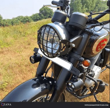 Zana Headlight Grill for BSA Goldstar 650 (Stainless Steel, Black) T-1 ZI-8533