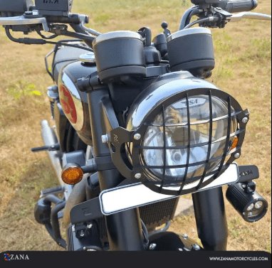 Zana Headlight Grill for BSA Goldstar 650 (Stainless Steel, Black) T-1 ZI-8533