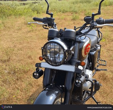 Zana Headlight Grill for BSA Goldstar 650 (Stainless Steel, Black) T-2 ZI-8534
